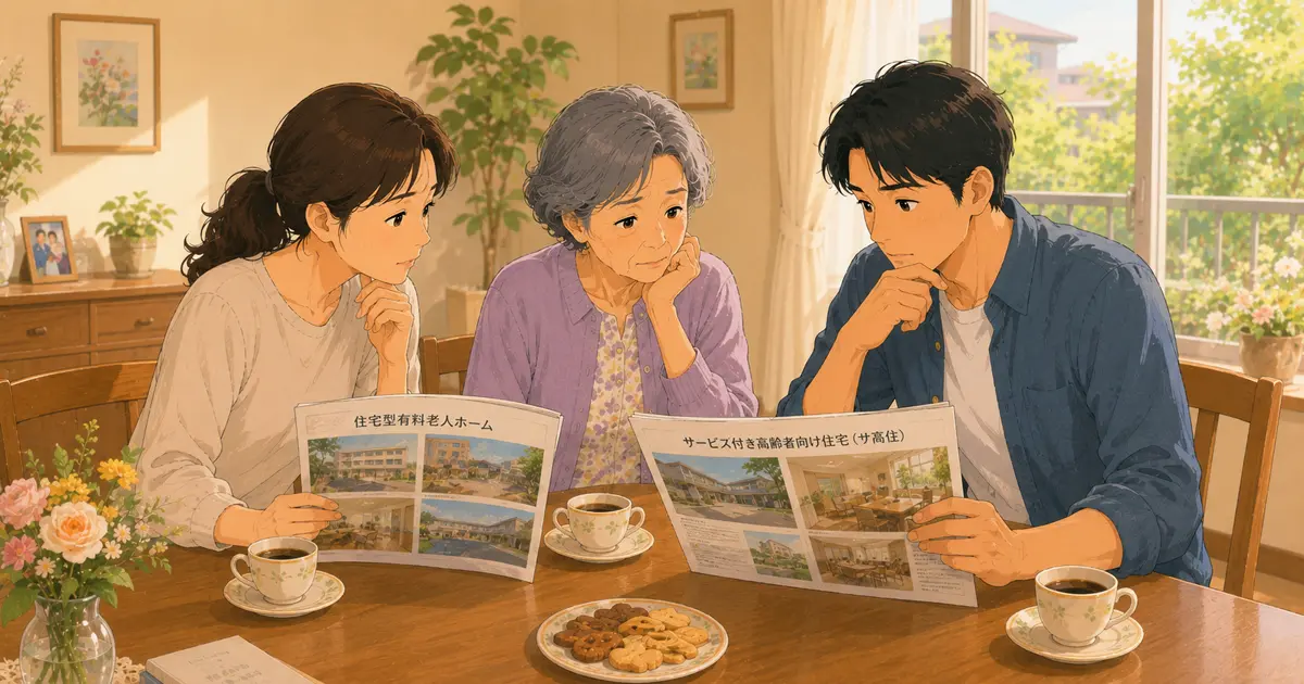 どっちが合う？「住宅型有料老人ホーム」と「サ高住」の違いを5つの項目でカンタン比較
